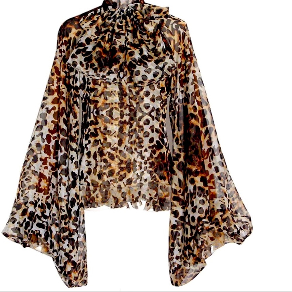 Leopard print batwing shirt - Picture 4 of 4